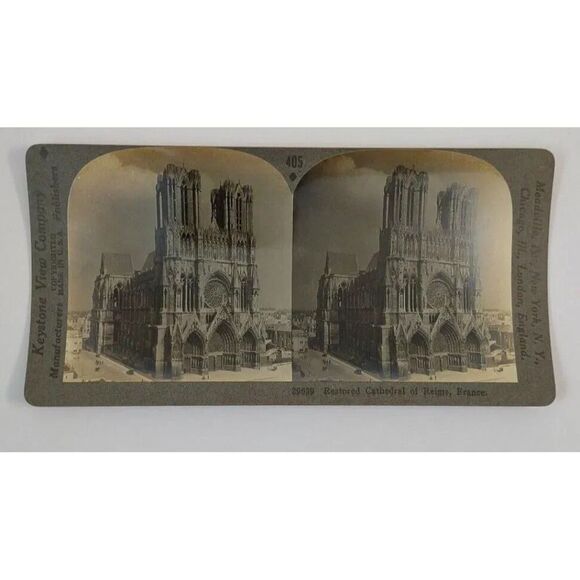 Restored Cathedral - Reims, France - KEYSTONE VIEW CO - STEREOVIEW - Picture 1 of 10